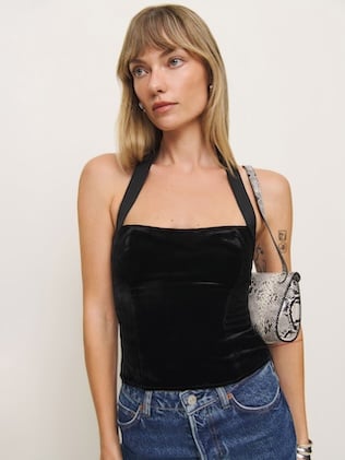 Reformation purchases crop top new black small with tags